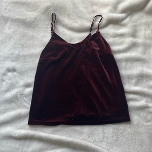 A New Day target brand red velvet tank top.